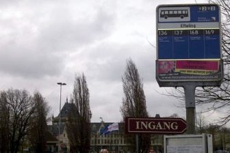 blauw bord, bushalte, Noord-Brabant