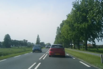 Dubbele asstreep, rijstrook, N-weg