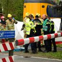 Ongeval lesauto en trein in Bussem. foto AS Media